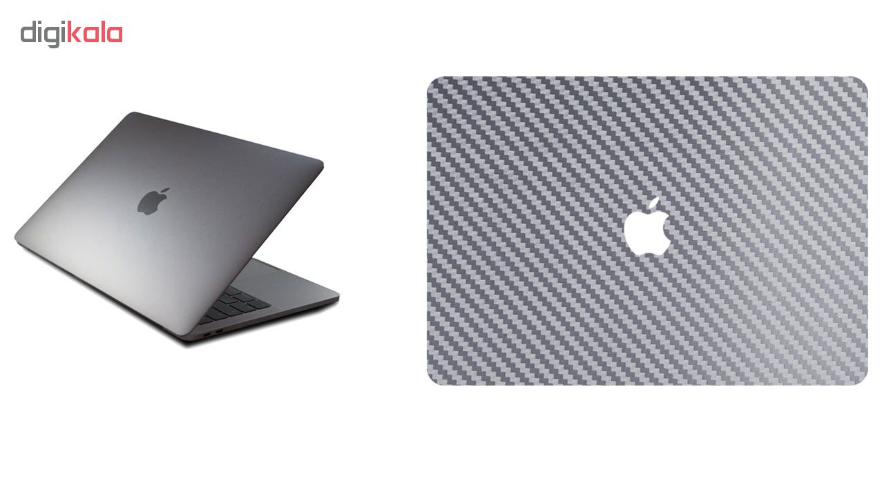 برچسب پوششی ماهوت طرح Silver Carbon مناسب برای لپ تاپ Macbook 12inch Retina