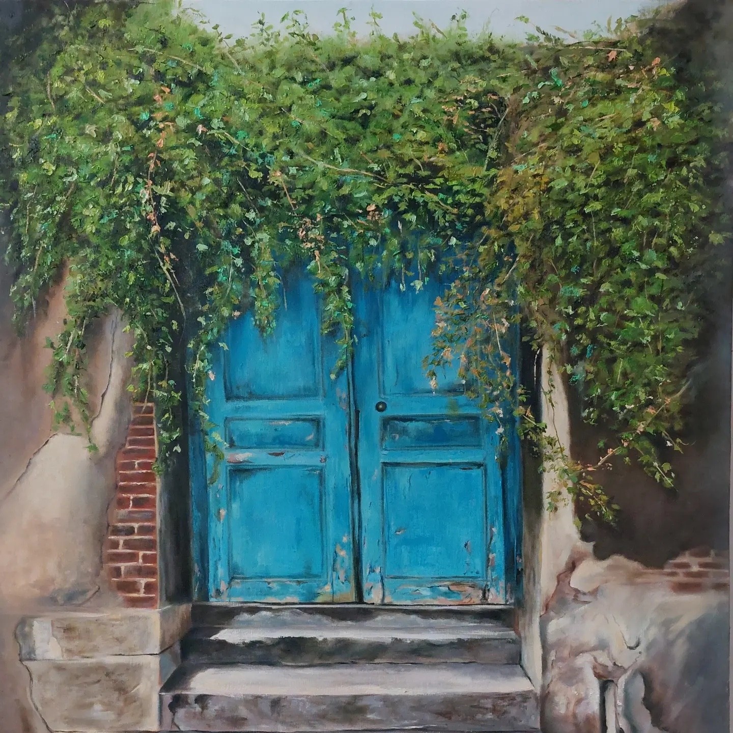 تابلو نقاشی رنگ روغن با موضوع طراوت  تابستان 