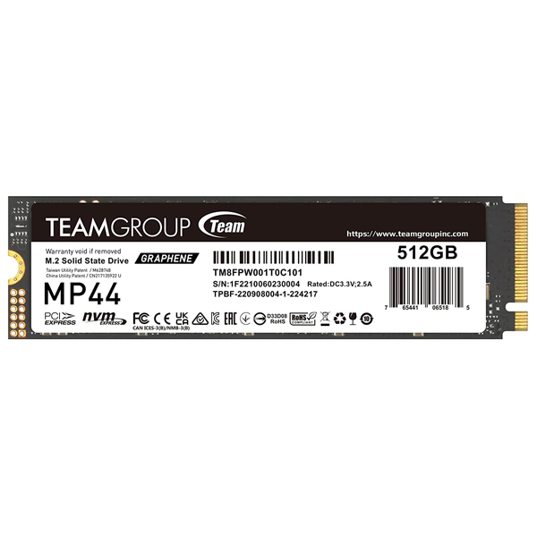 اس اس دی اینترنال M2 2280 تیم گروپ مدل MP44 ظرفیت 512 گیگابایت