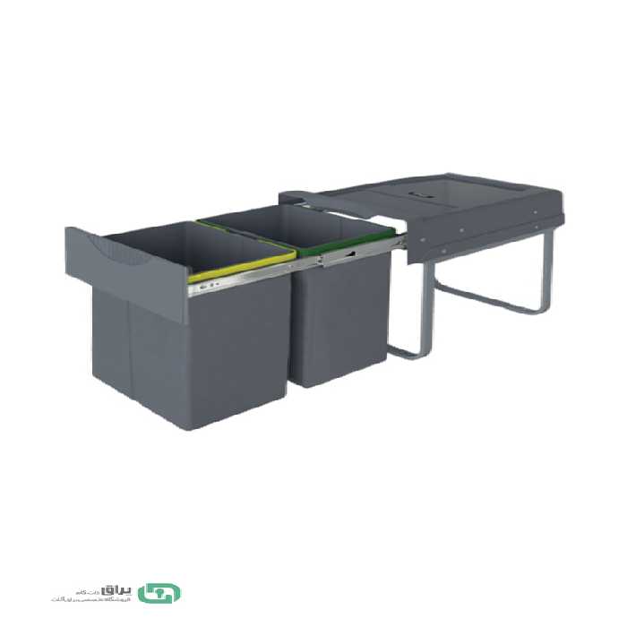 سطل زباله دو مخزن هایلوکس 3653 پلاتین - Platin