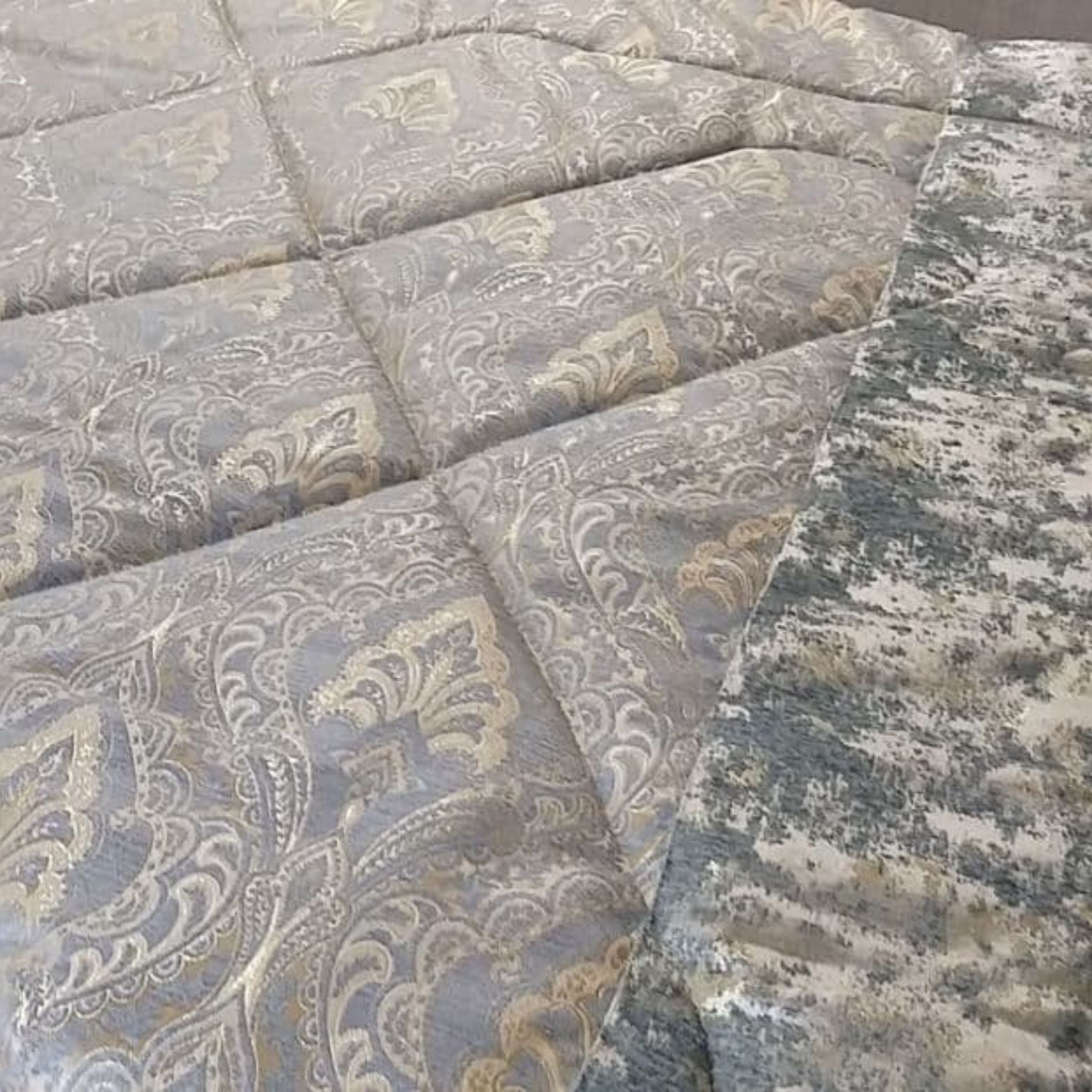 روتختی مخمل شانل طوسی طلایی