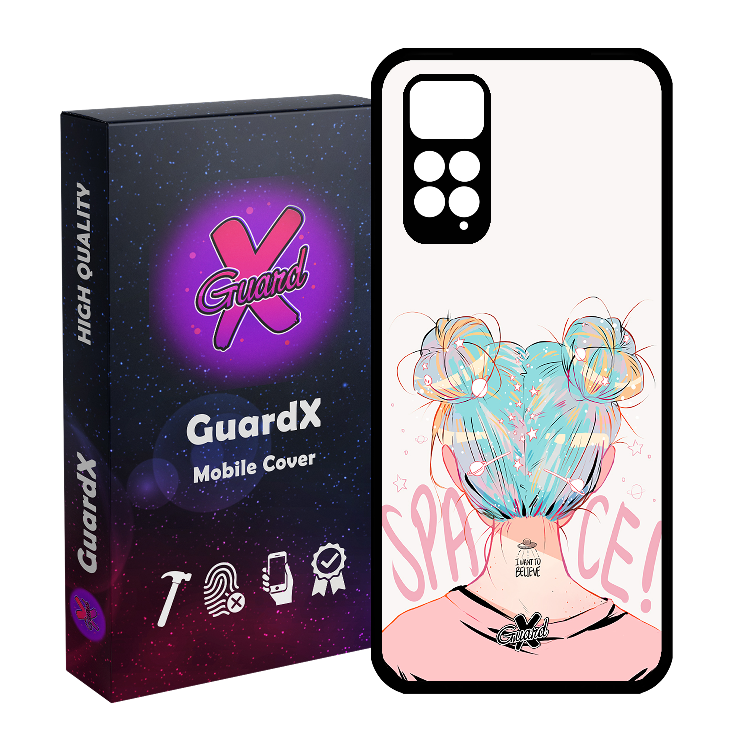 کاور گارد ایکس طرح دختر مدل Glass10198 مناسب برای گوشی موبایل شیائومی Redmi Note 11S/ Note 11 4G