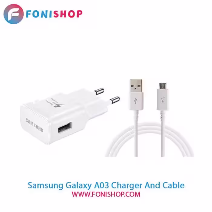 کابل و شارژر اصلی سامسونگ Samsung Galaxy A03