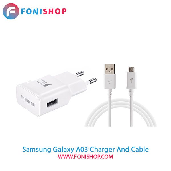 کابل و شارژر اصلی سامسونگ Samsung Galaxy A03