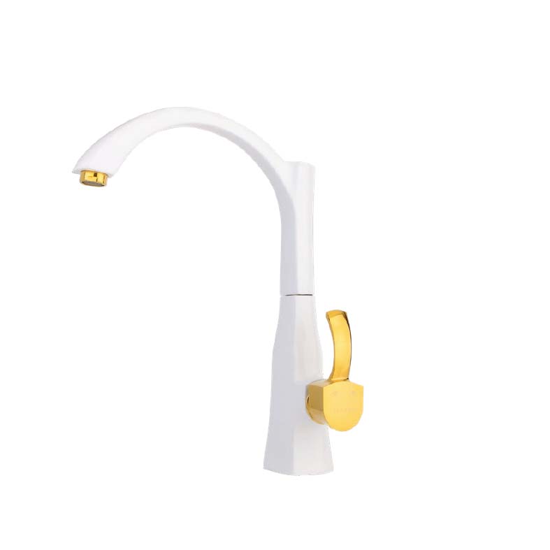 ست کامل شیرآلات اطلس سفید طلایی - آینه و روشویی تجسم