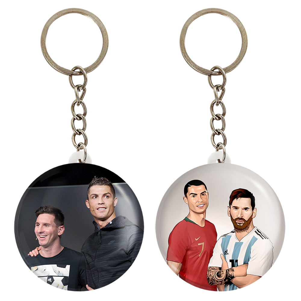 جاکلیدی خندالو مدل کریستیانو رونالدو و لیونل مسی کد 1399814003 مجموعه 2 عددی