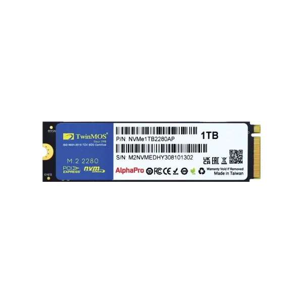 اس اس دی تویین موس ظرفیت 1 ترابایت مدل SSD TWINMOS 1TB M.2 1TB ALPHA PRO - بفی کالا | تجربه جدید خرید لپ تاپ