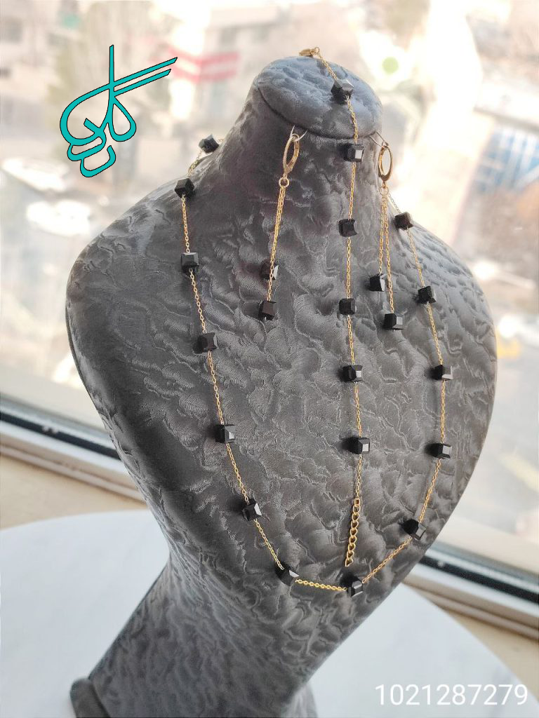 خرید سرویس استیل مکعب (مشکی) رنگ ثابت ضد حساسیت کیفیت عالی کد 2215140 - ردگل