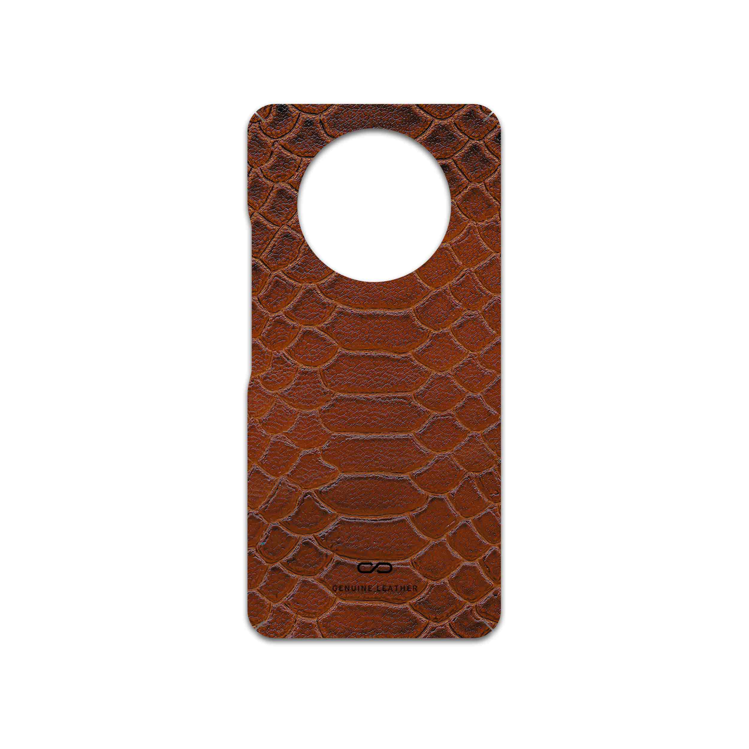 برچسب پوششی ماهوت مدل Brown-Snake-Leather مناسب برای گوشی موبایل آنر X9 5G
