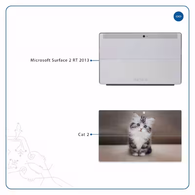 برچسب پوششی ماهوت مدل Cat-2 مناسب برای تبلت مایکروسافت Surface 2 RT 2013