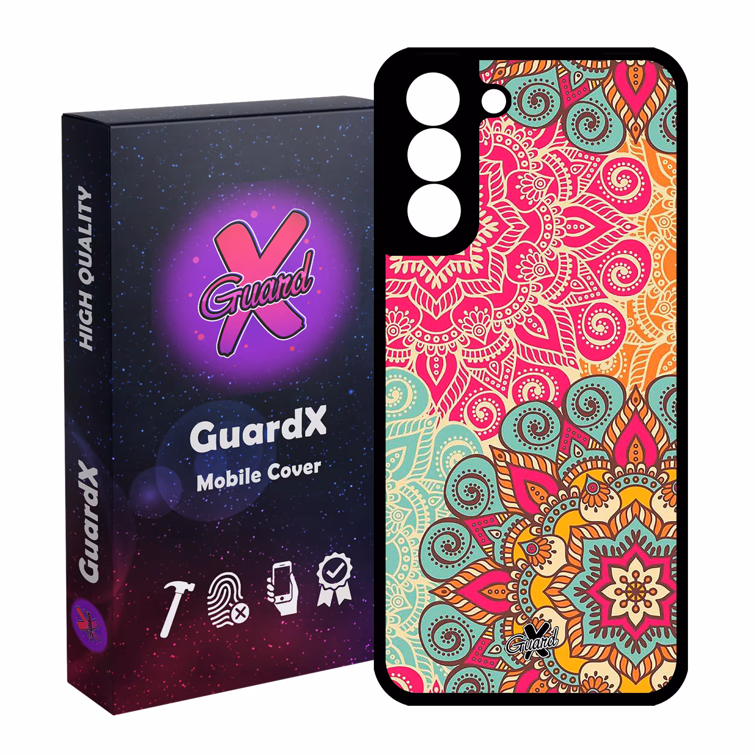 کاور گارد ایکس طرح Mandala مدل Glass10214 مناسب برای گوشی موبایل سامسونگ Galaxy S21 FE