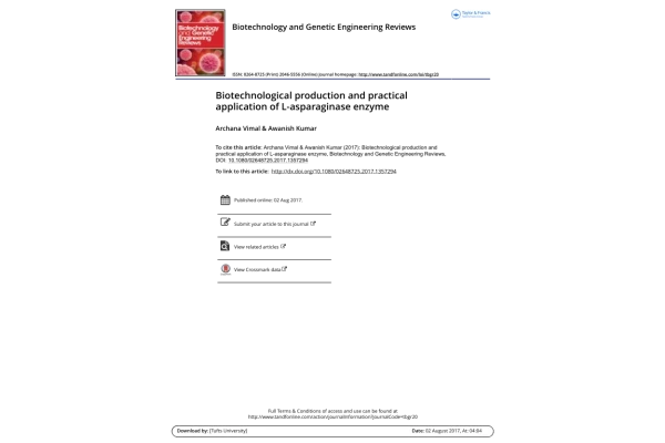 آنزیم آسپارژناز (مقاله ) 🔬 - کتابخانه مجازی واتیکان