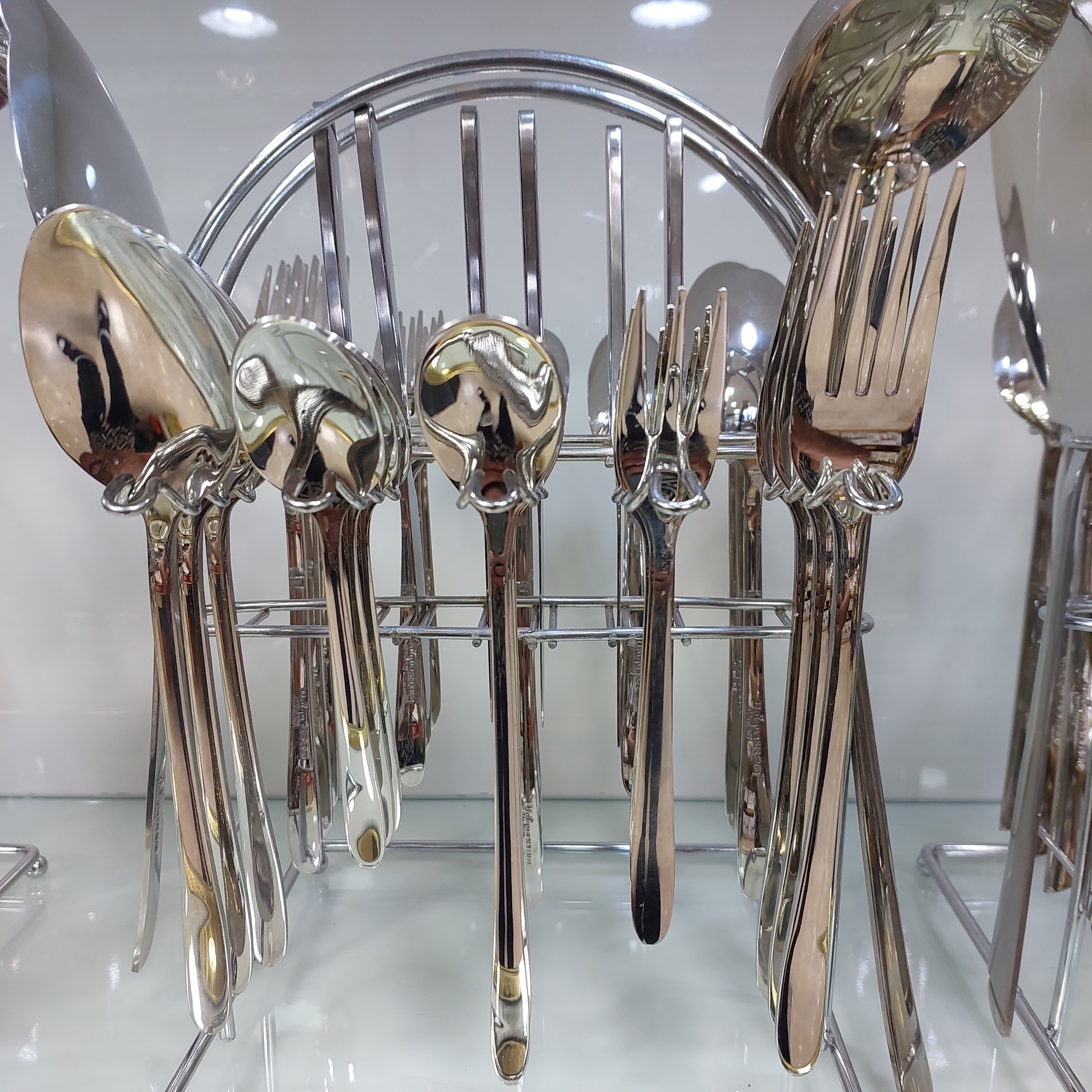 انواع قاشق وچنگال استیل نگیر قطر 4میل باچاقو سه بعدی