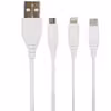 کابل تبدیل USB به microUSB / لایتنینگ/ USB-C ترانیو مدل XS2 3 IN 1 طول 1.2 متر