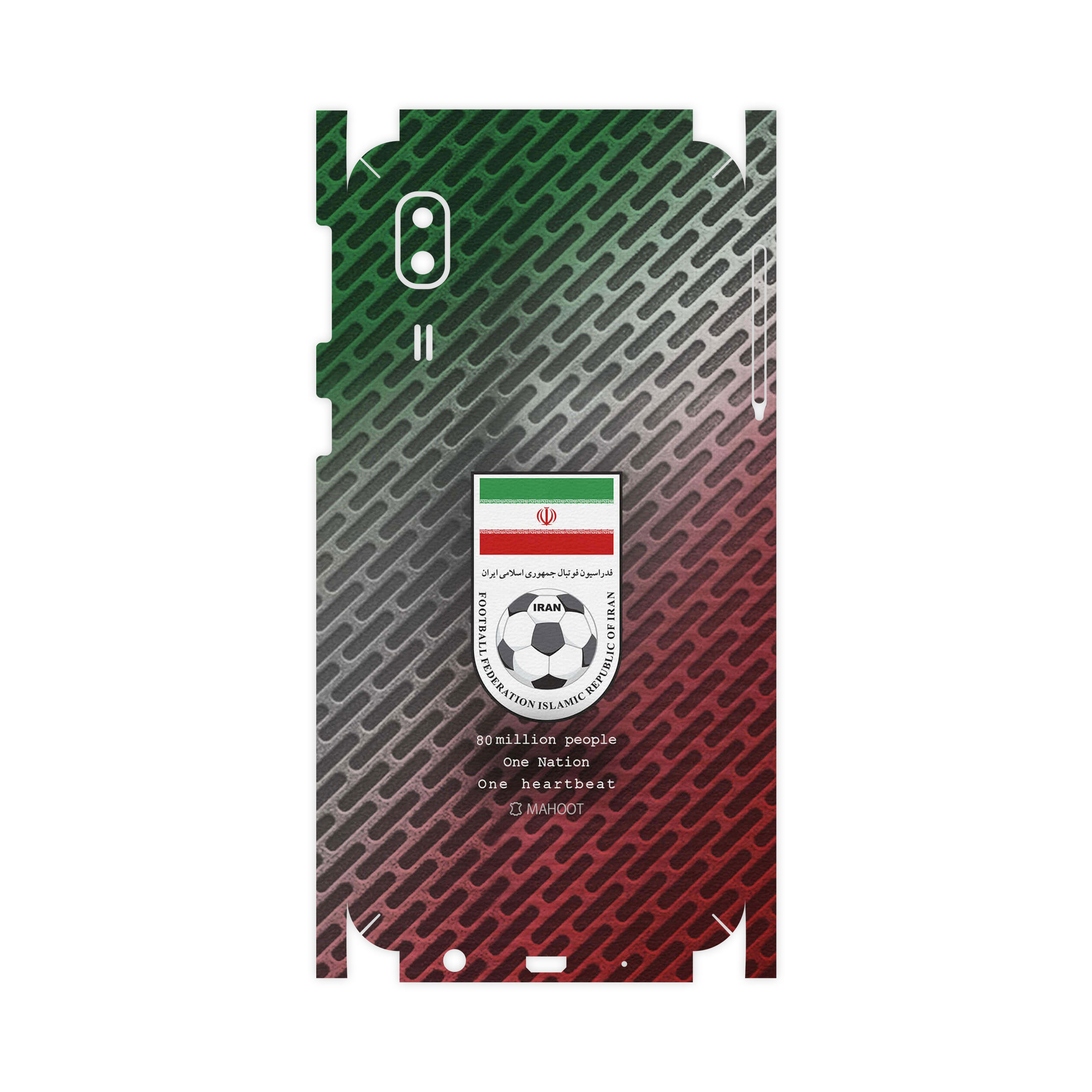 برچسب پوششی ماهوت مدل Iran-National-Football-Team-FullSkin مناسب برای گوشی موبایل سامسونگ Galaxy A2 Core