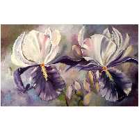 تابلو نقاشی رنگ روغن طرح گل مگنولیا کد 0077