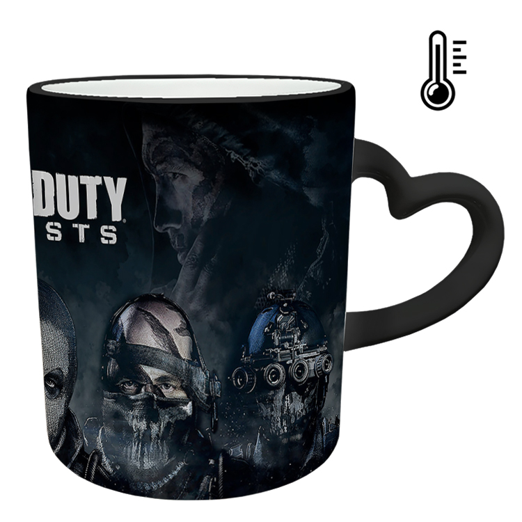 ماگ حرارتی مدل دسته قلبی طرح بازی کال آف دیوتی call of duty کد 61