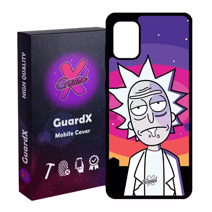 کاور گارد ایکس طرح Rick and Morty مدل Glass10099 مناسب برای گوشی موبایل سامسونگ Galaxy A31