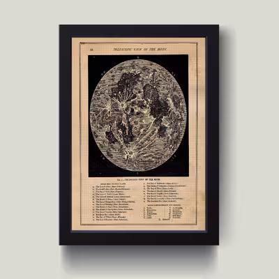 تابلو مدل مینیمال The moon کدS2933-b