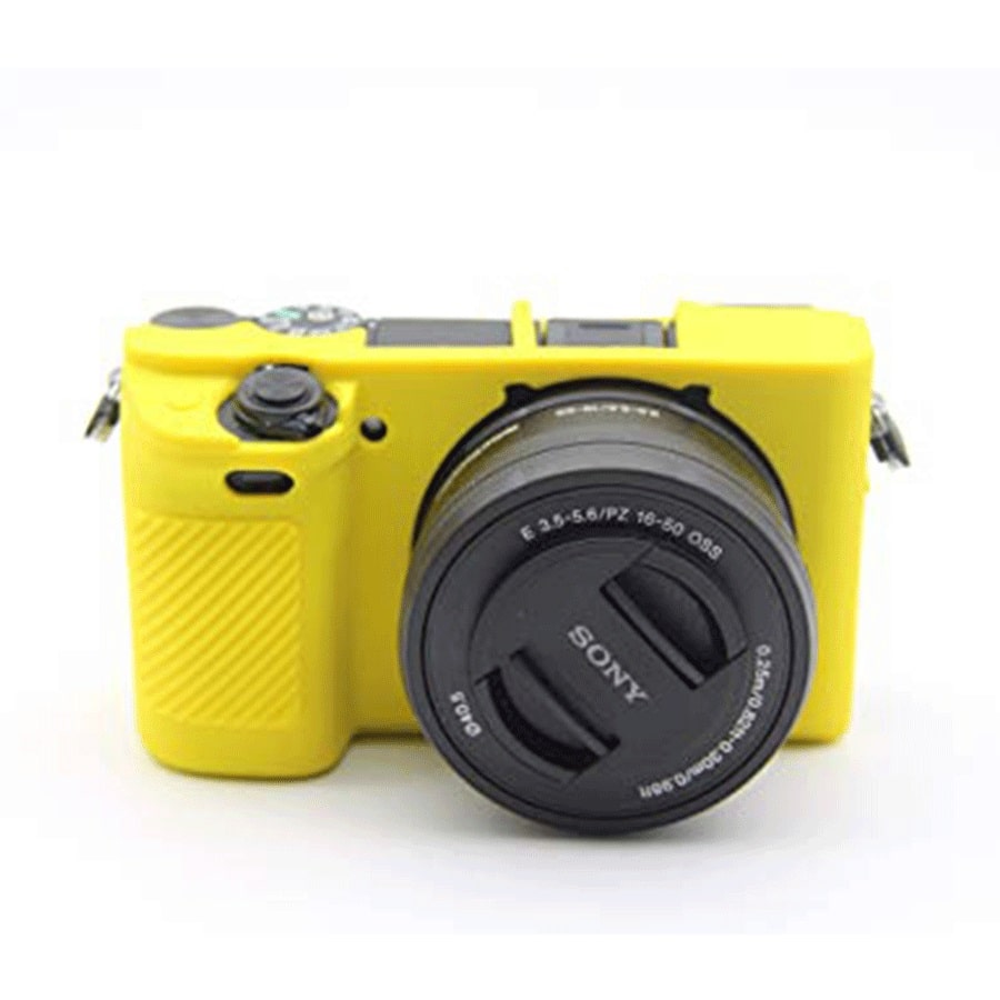کاور سیلیکونی سونی Silicon cover of Sony camera Alpha 6500 رنگ زرد
