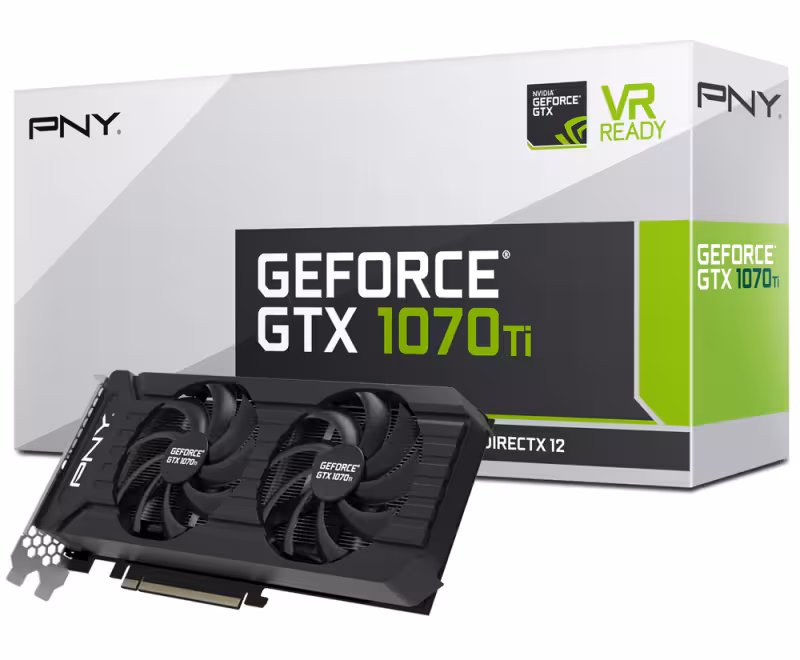 کارت گرافیک پی ان وای مدل GF107IGTXCR8GEPB GTX 1070 Ti Twin Fan  با حافظه 8 گیگابایت