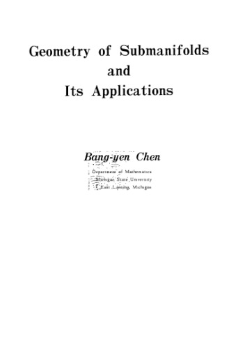 خرید و دانلود نسخه کامل کتاب Geometry of submanifolds and its applications