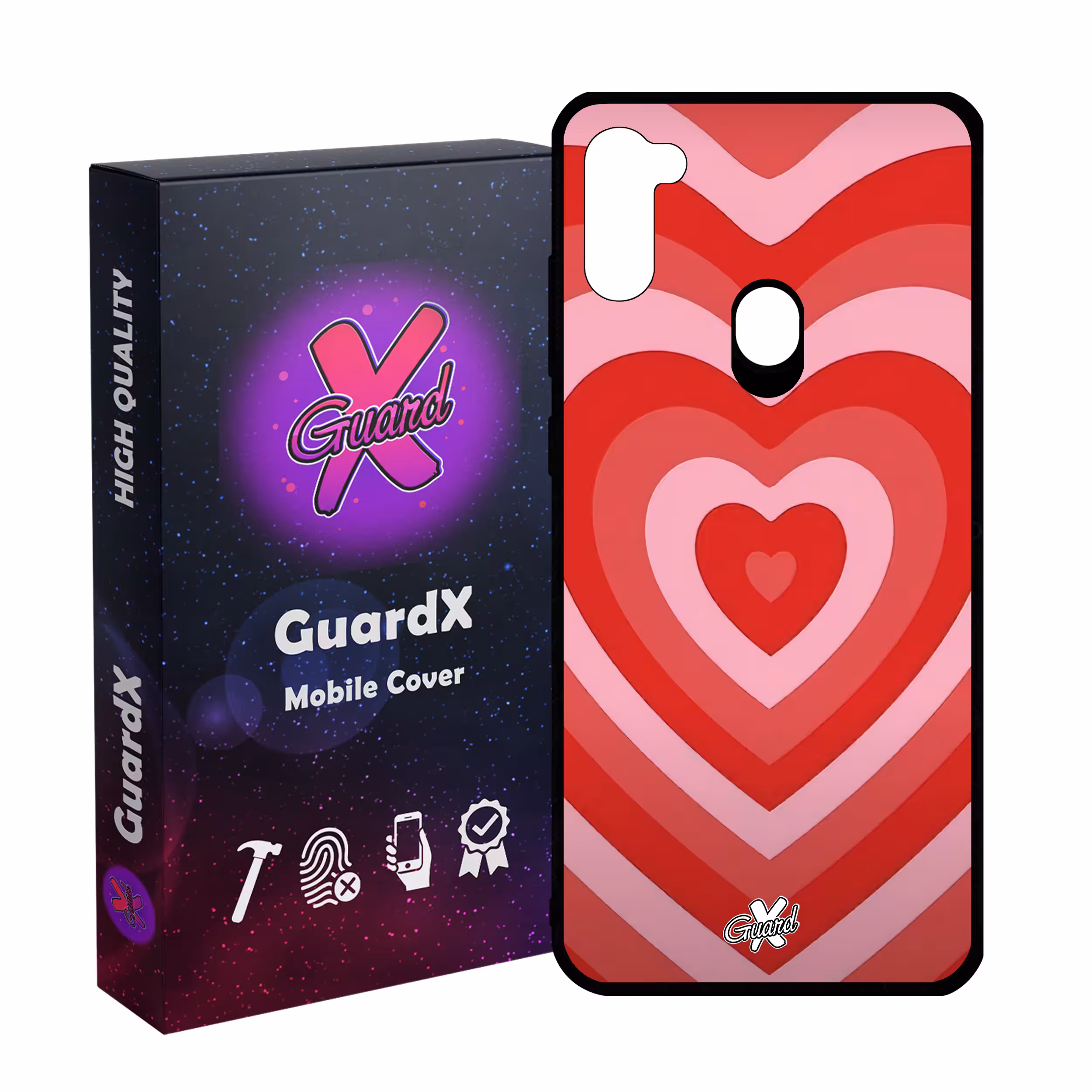 کاور گارد ایکس طرح قلب مدل Glass10511 مناسب برای گوشی موبایل سامسونگ Galaxy A11/M11