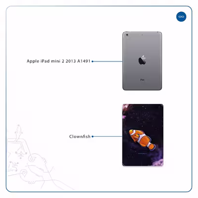 برچسب پوششی ماهوت مدل Clownfish مناسب برای تبلت اپل iPad mini 2 2013 A1491