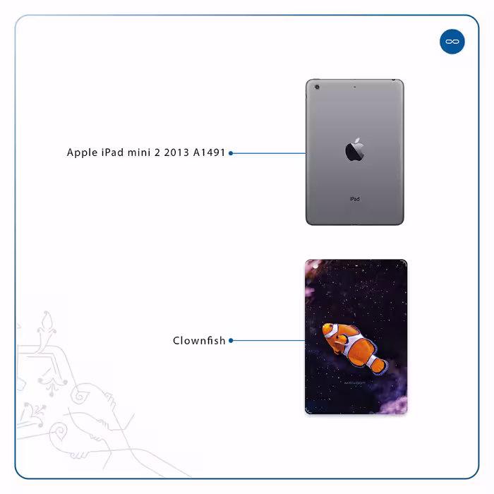 برچسب پوششی ماهوت مدل Clownfish مناسب برای تبلت اپل iPad mini 2 2013 A1491