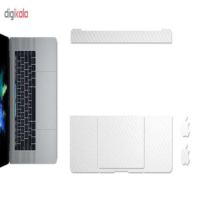 برچسب پوششی ماهوت مدل White Carbon مناسب برای لپ تاپ اپل Macbook Pro 2016 15inch Retina