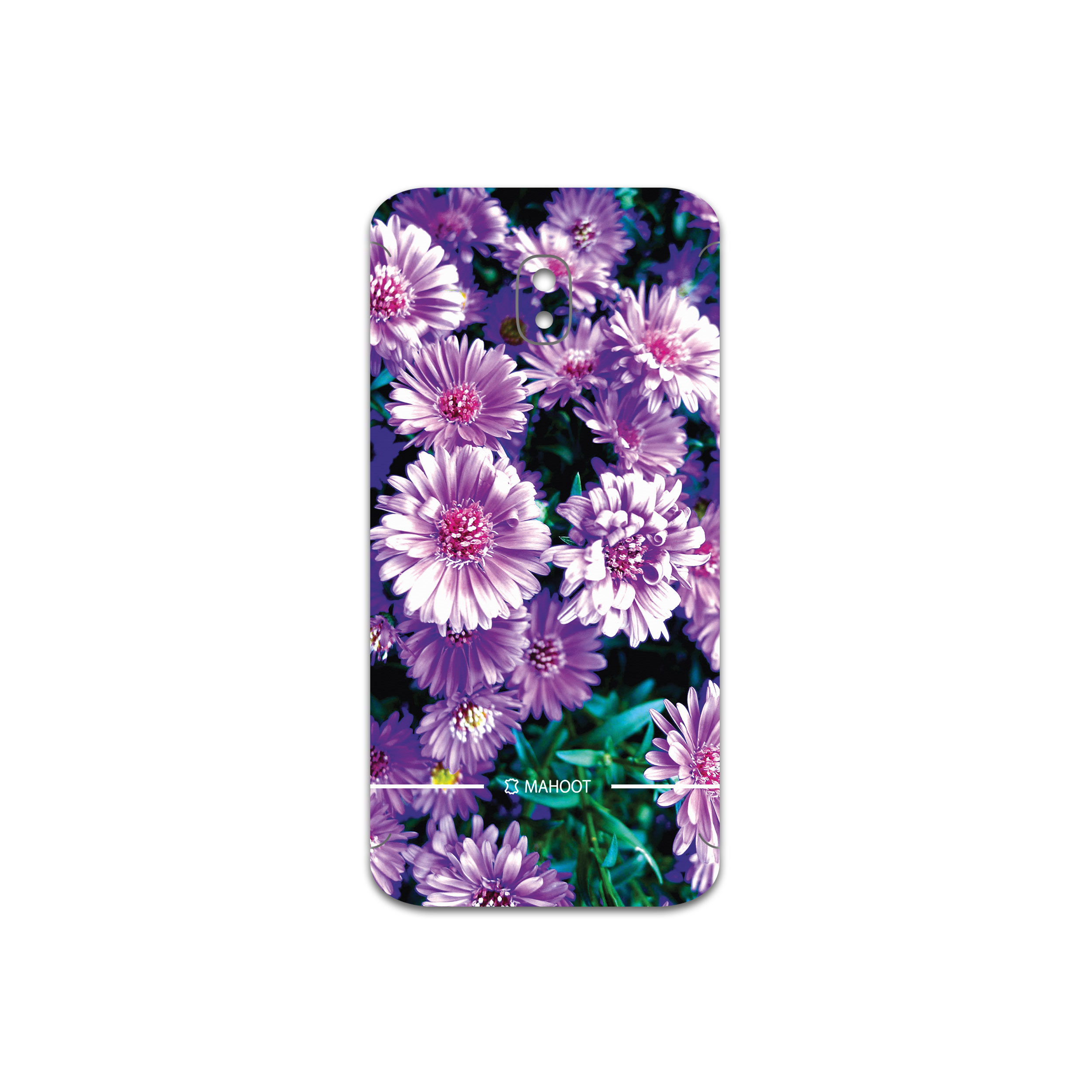 برچسب پوششی ماهوت مدل Purple-Flower مناسب برای گوشی موبایل سامسونگ Galaxy J3 2017