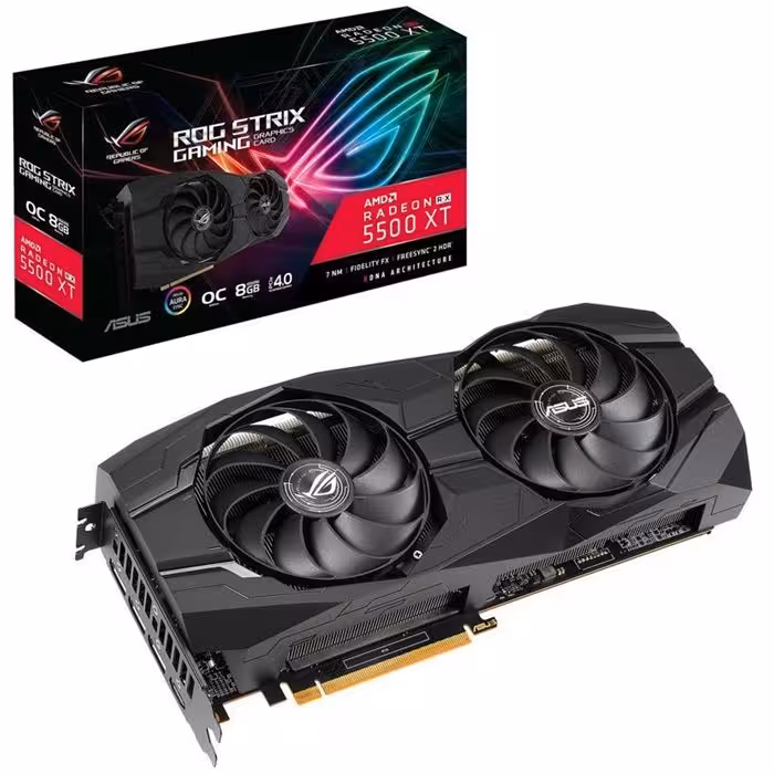 کارت گرافیک ایسوس مدل ROG-STRIX-RX5500XT-O8G-GAMING با حافظه 8 گیگابایت
