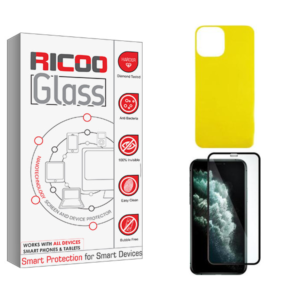 محافظ صفحه نمایش ریکو مدل Ricoo مناسب برای گوشی موبایل اپل iPhone 11 promax  به همراه محافظ پشت گوشی | کالا برتری