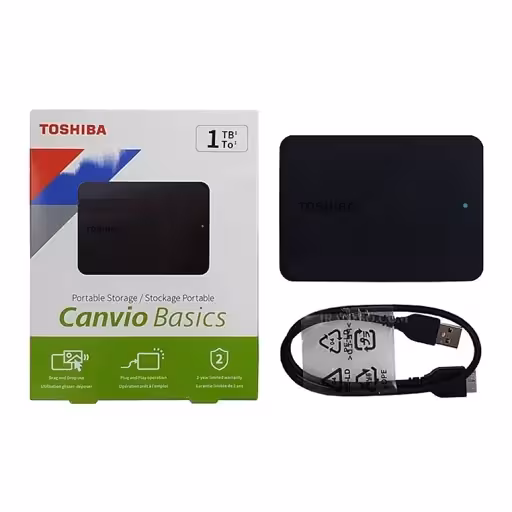 هارد HDD لپ تاپ 1 ترابایت توشیبا Canvio Basics External گارانتی ماتریس