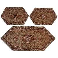 ست 3 تکه رومیزی ترمه کد TRSETE43