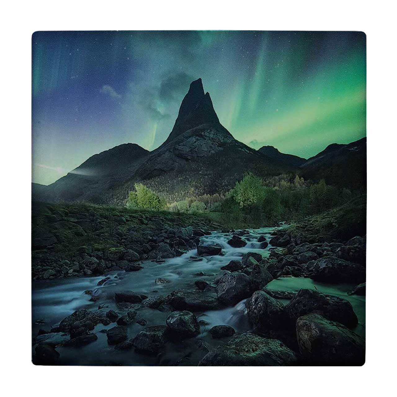 کاشی کارنیلا طرح رودخانه و آسمان شب مدل لوحی کد klh794