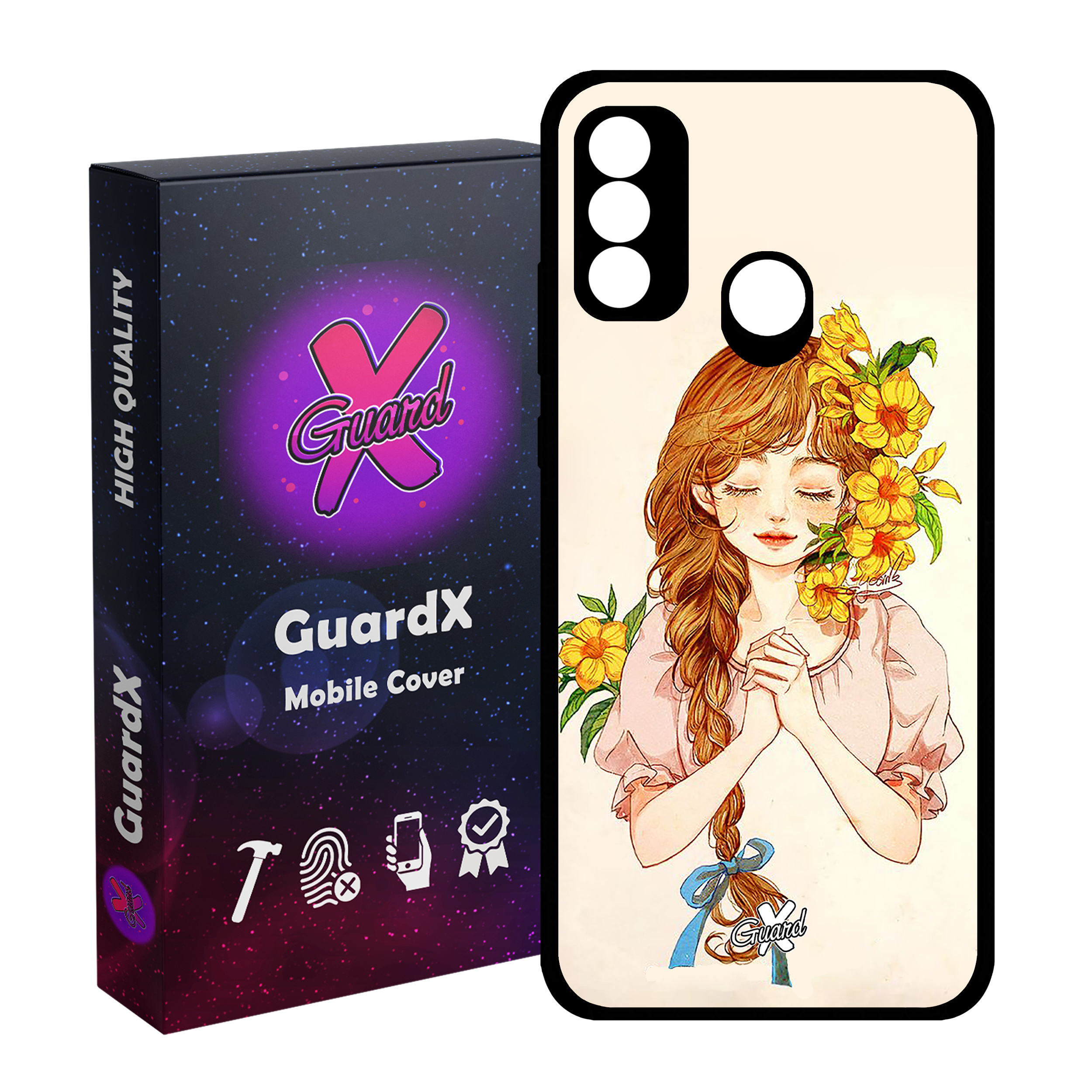 کاور گارد ایکس طرح دختر مدل Glass10317 مناسب برای گوشی موبایل هوآوی P Smart 2020