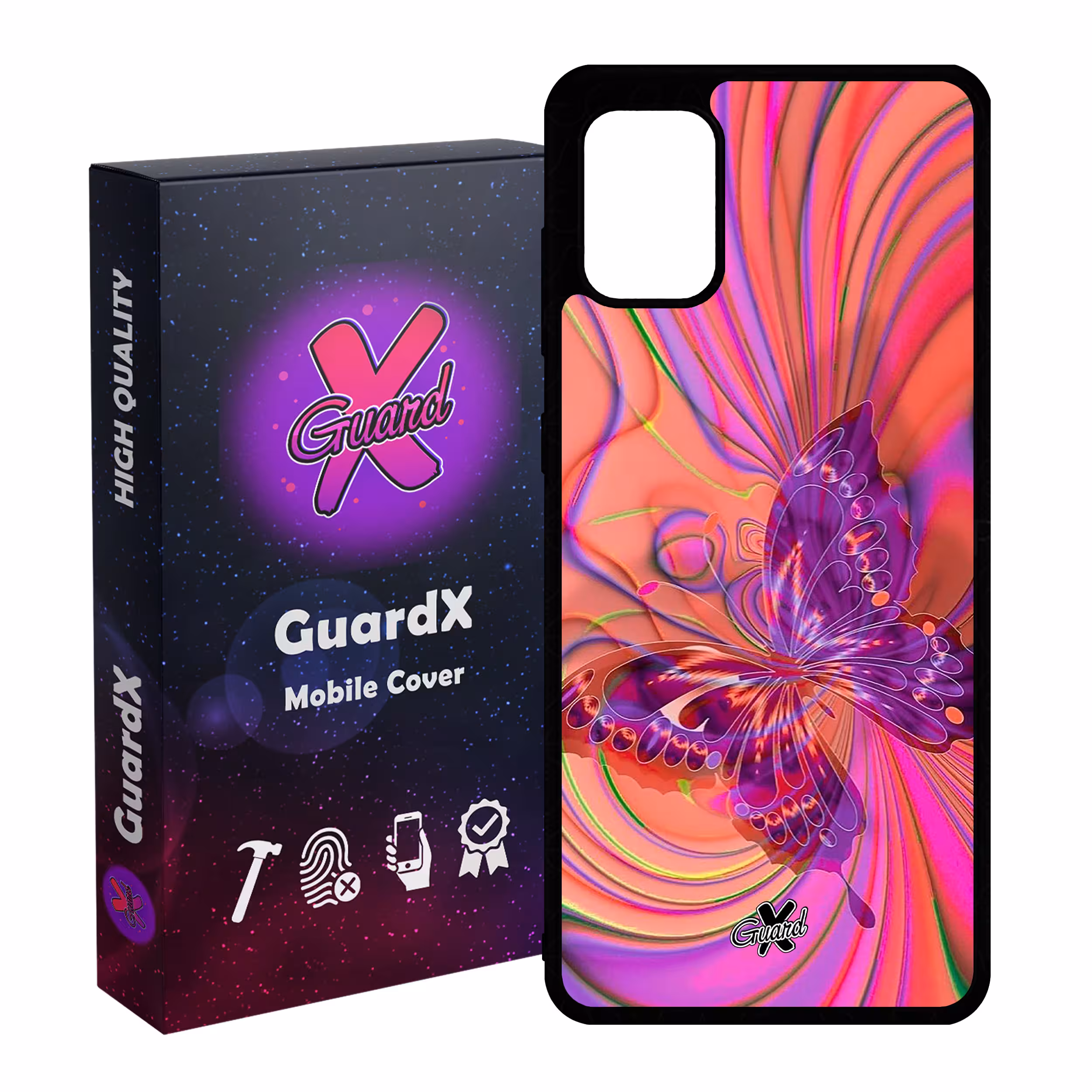 کاور گارد ایکس طرح پروانه مدل Glass10280 مناسب برای گوشی موبایل سامسونگ Galaxy A31
