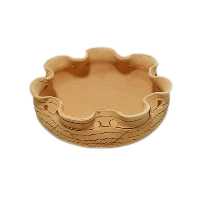 ظرف سفالی خام مدل سبزه s124