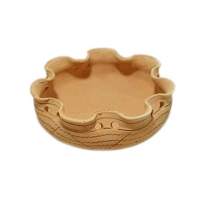 ظرف سفالی خام مدل سبزه s124