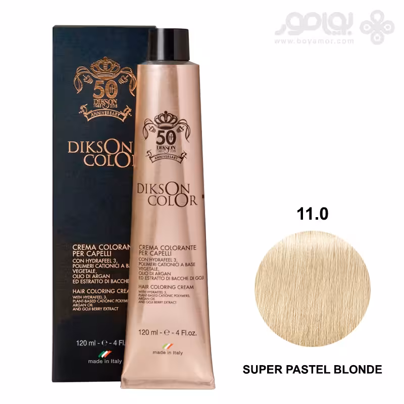 رنگ موی دیکسون انیورسری شماره 11.0 رنگ بلوند سوپر پاستیلی حجم 120 میل