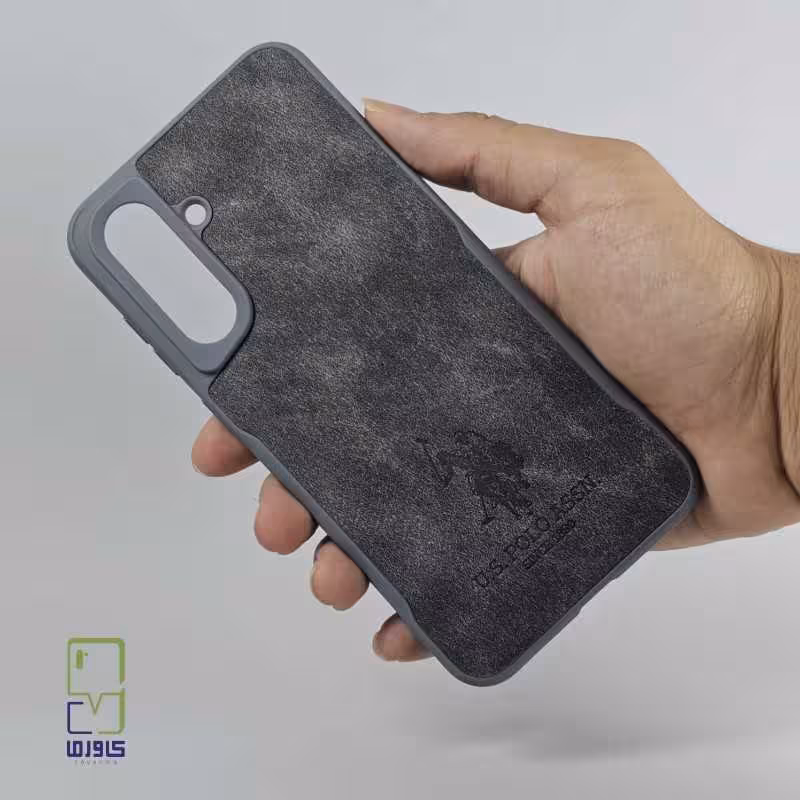 قاب گوشی سامسونگ A36 چرمی| پولو طوسی | samsung a36