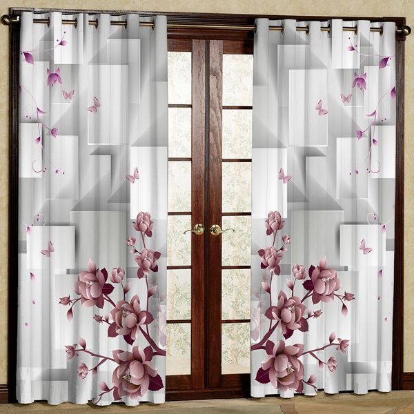 پرده مخمل پانچی کد 6457 سایز 280x140 سانتی متر