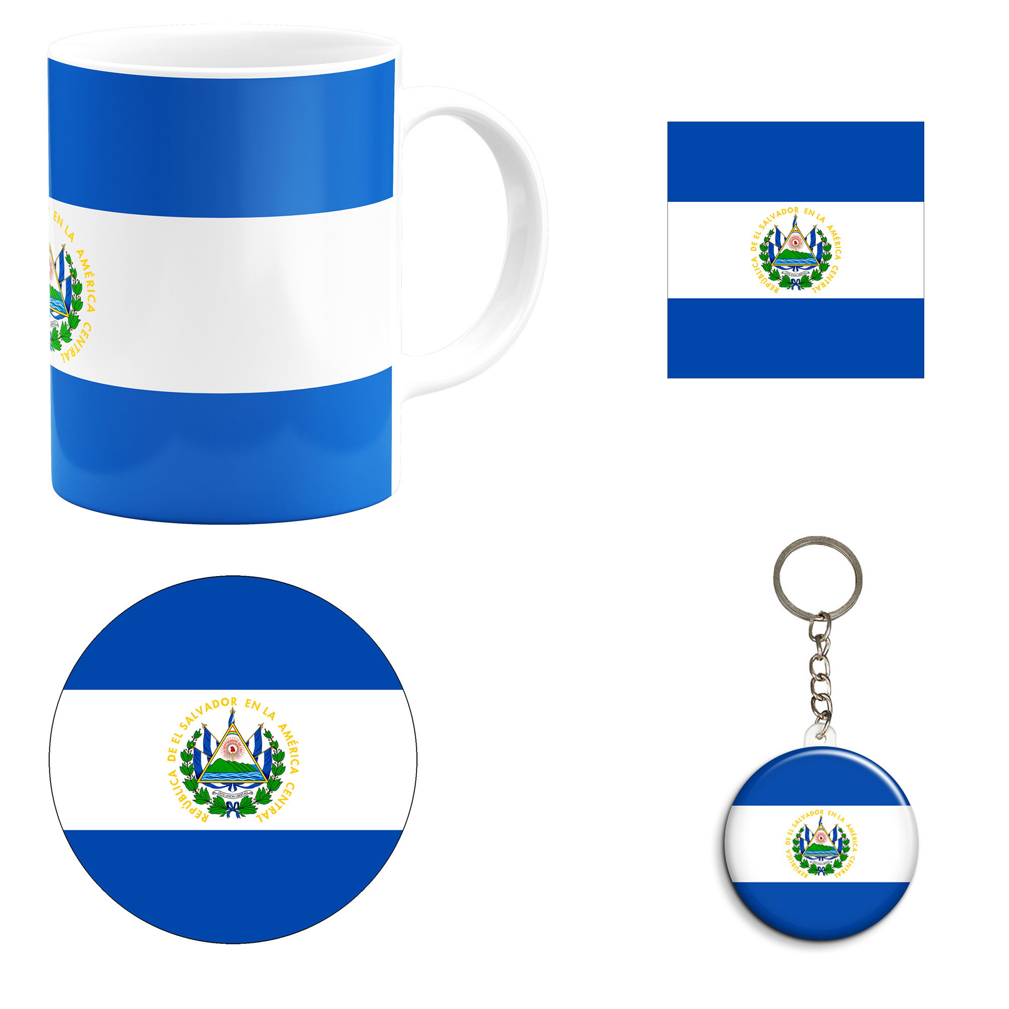 ست هدیه ماگ طرح پرچم السالوادور مدل El Salvador کد M1