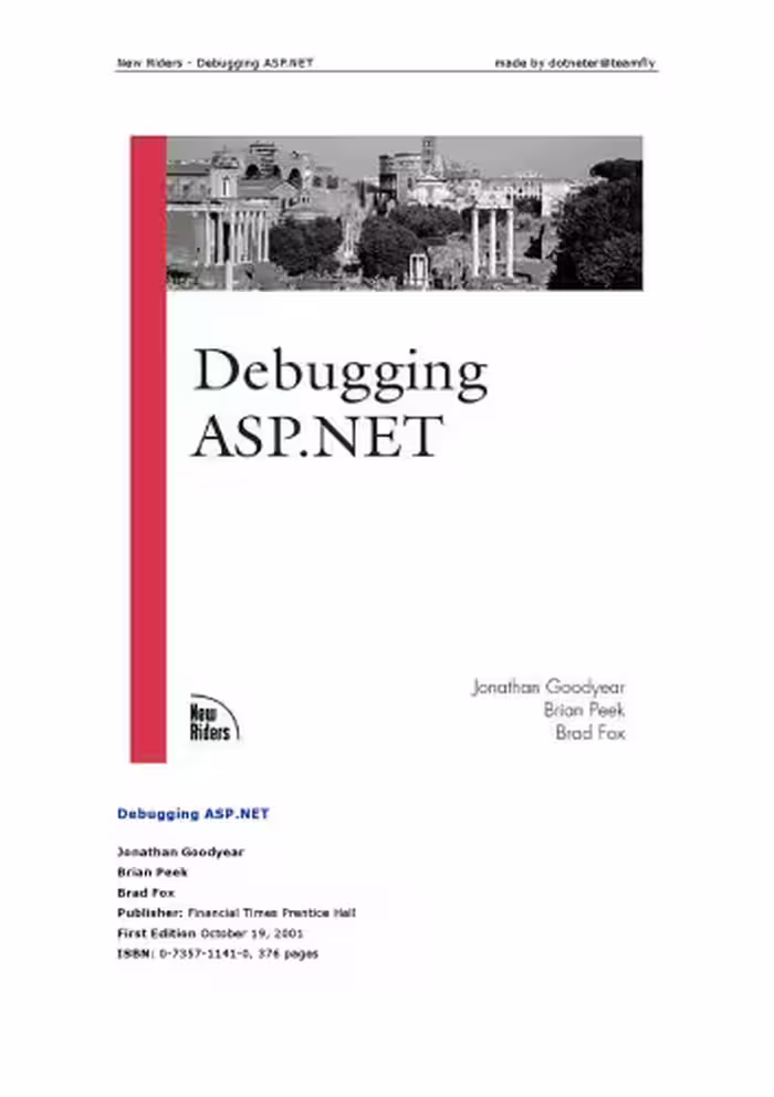 خرید و دانلود نسخه کامل کتاب Debugging ASP.NET