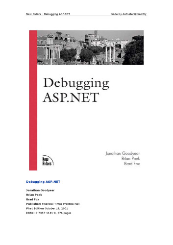 خرید و دانلود نسخه کامل کتاب Debugging ASPNET