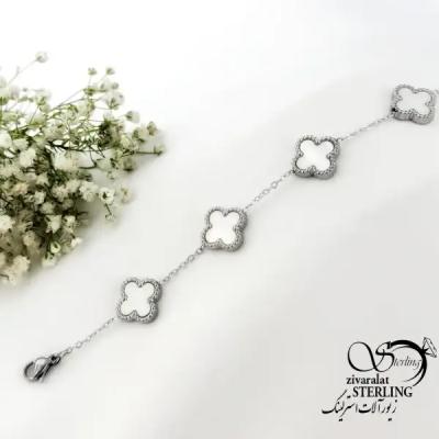 دستبند ونکلیف استیل سفید کد 18948