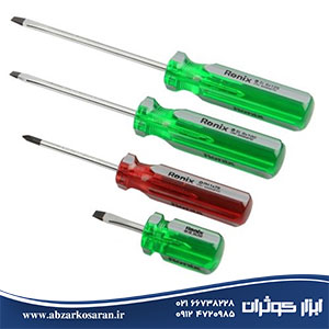 پیچ‌گوشتی تکی دسته کریستال ضربه‌خور 200×8 چهارسو Ronix مدل RH-2881