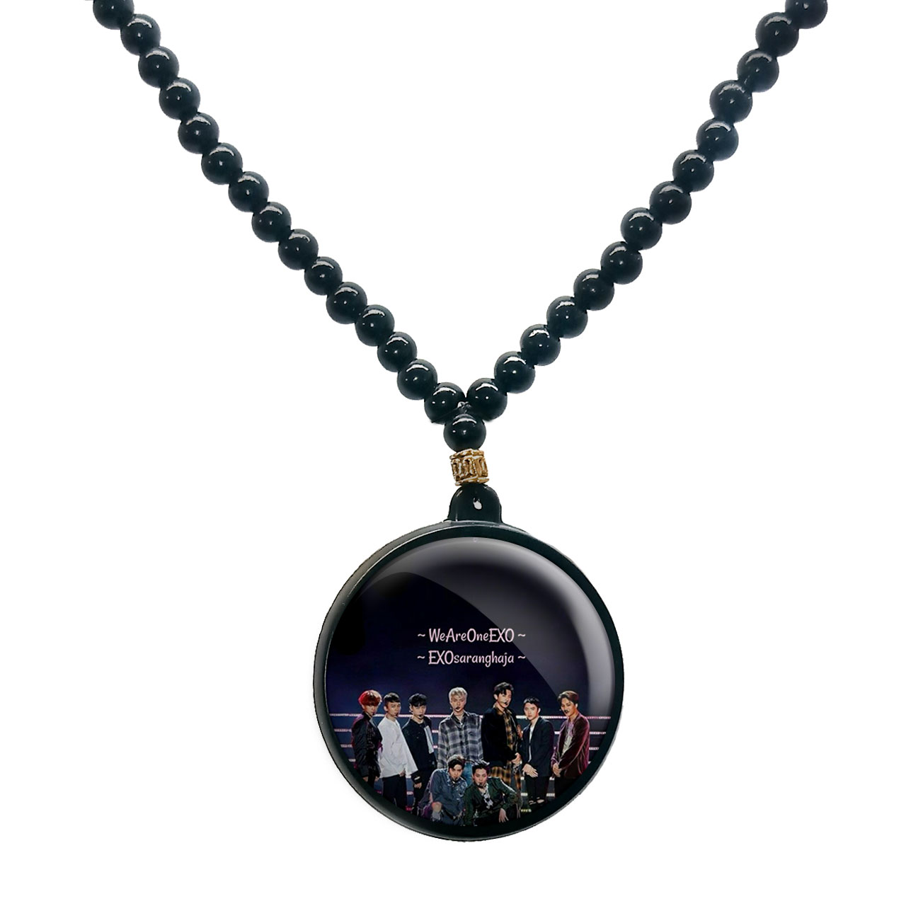 گردنبند پرمانه طرح exo کد pmd.14195 مدل دو طرفه