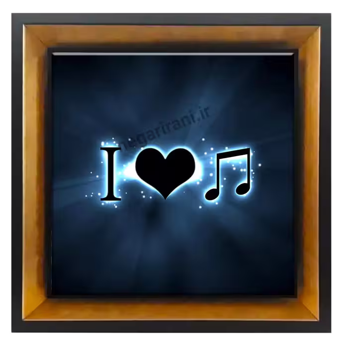 تابلو کاشی I love music مدل AC 10